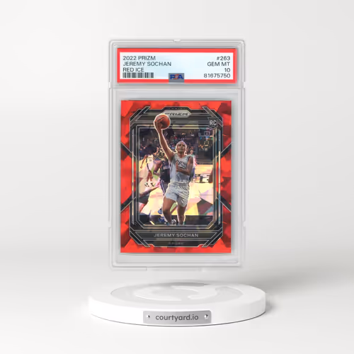 2022 Panini Prizm #263 Jeremy Sochan - Red Ice (PSA 10 GEM MINT)