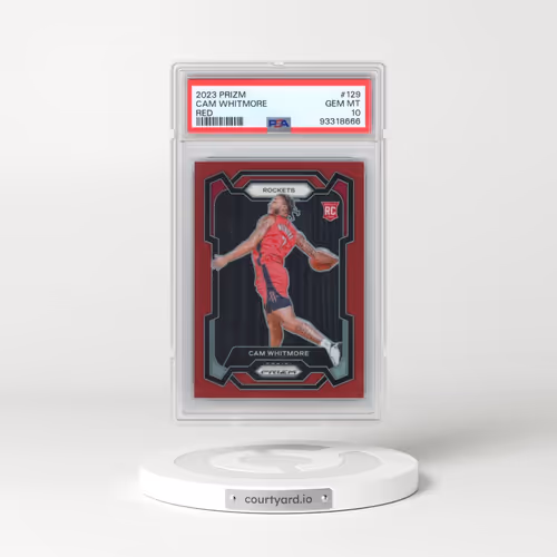 2023 Panini Prizm #129 Cam Whitmore - Red Prizm (PSA 10 GEM MINT)