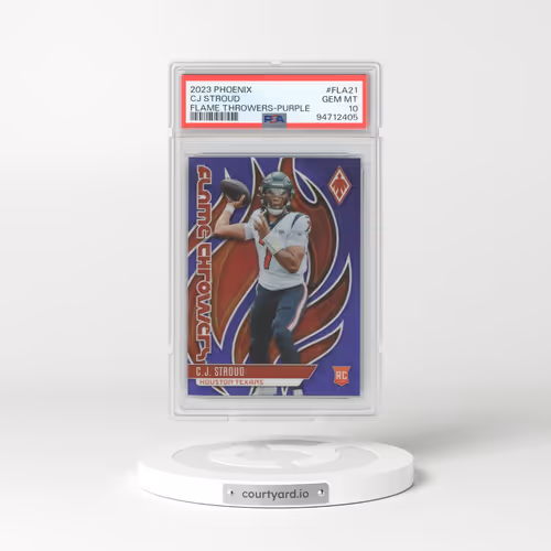 2023 Panini Phoenix Flame Throwers #FLA21 CJ Stroud - Purple (PSA 10 GEM MINT)