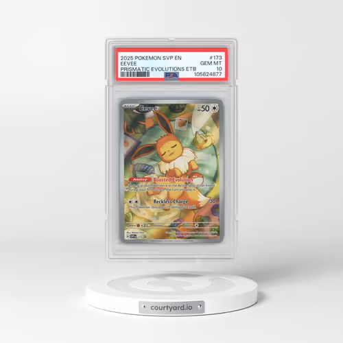 2025 Pokémon Svp EN-SV Black Star Promo #173 Eevee - Prismatic Evolutions Elite Trainer Box (PSA 10