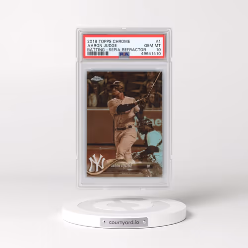 2018 Topps Chrome #1 Aaron Judge - Batting-Sepia Refractor (PSA 10 GEM MINT)