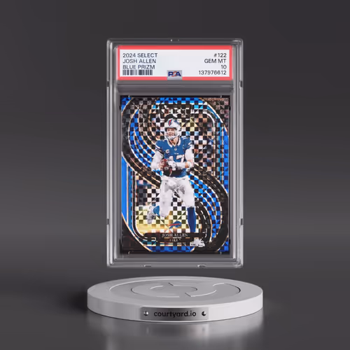 2024 Panini Select #122 Josh Allen - Blue Prizm (PSA 10 GEM MINT)
