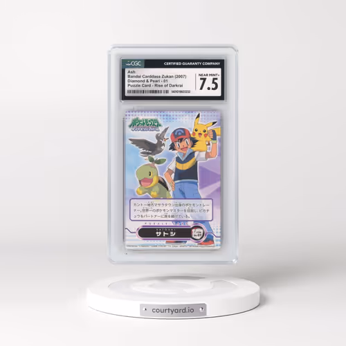 2007 Diamond & Pearl #01 Ash - Puzzle Card Rise of Darkrai (CGC 7.5 NM+)