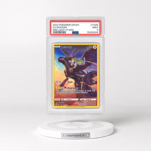 2022 Brilliant Stars #TG05 Zekrom - Full Art Holo (PSA 9 MINT)
