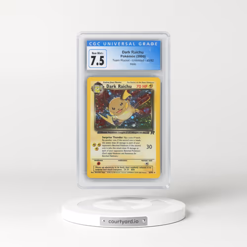 1999 Team Rocket #83/82 Dark Raichu - Holo (CGC 7.5 NM+)