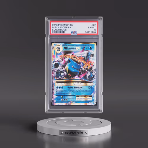 2016 Pokémon XY Evolutions #22 M Blastoise EX - Holo (PSA 6 EX-MT)