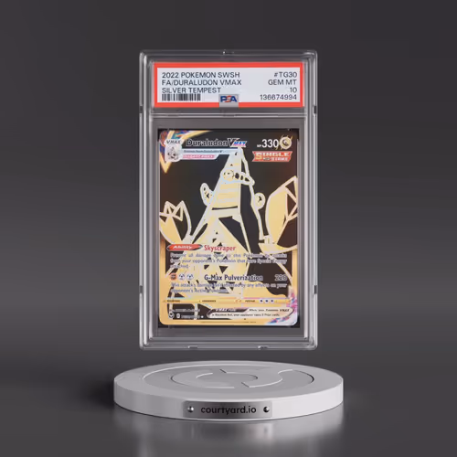2022 Pokémon Sword & Shield Silver Tempest #TG30 Duraludon Vmax - Full Art (PSA 10 GEM MINT)