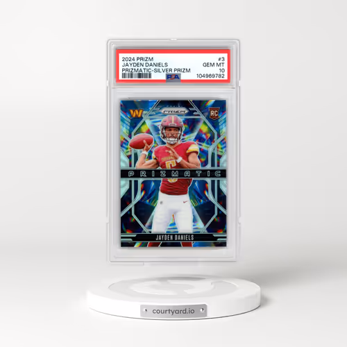 2024 Panini Prizm Prizmatic #3 Jayden Daniels - Silver Prizm (PSA 10 GEM MINT)