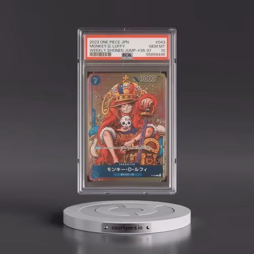 2023 One Piece Japanese Promos #043 Monkey D. Luffy - Weekly Shonen Jump-Issue 36-37 (PSA 10 GEM MIN