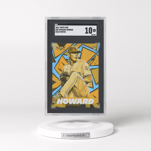 2021 Topps Fire #35 Spencer Howard - Gold Minted (SGC 10 GEM MINT)