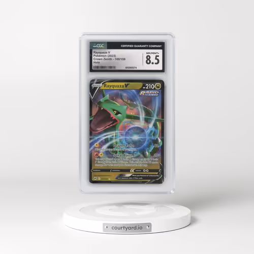 2022 Crown Zenith #100/159 Rayquaza V - Holo (CGC 8.5 NM-MT+)
