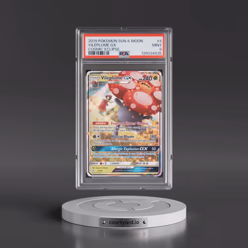 2019 Pokémon Sun & Moon Cosmic Eclipse #4 Vileplume GX - Holo (PSA 9 MINT)