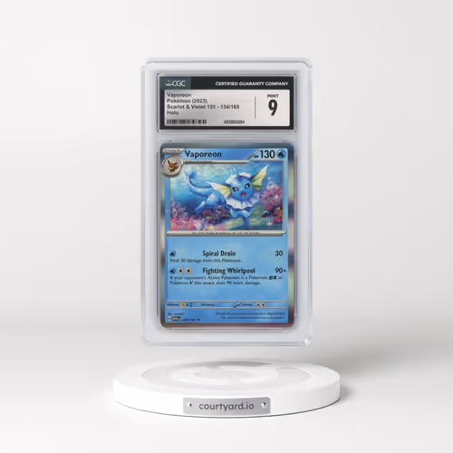 2023 Scarlet & Violet 151 - MEW EN #134/165 Vaporeon - Holo (CGC 9 MINT)