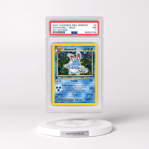 2000 Pokémon Neo Genesis #2 Azumarill - 1st Edition Holo (PSA 7 NM)