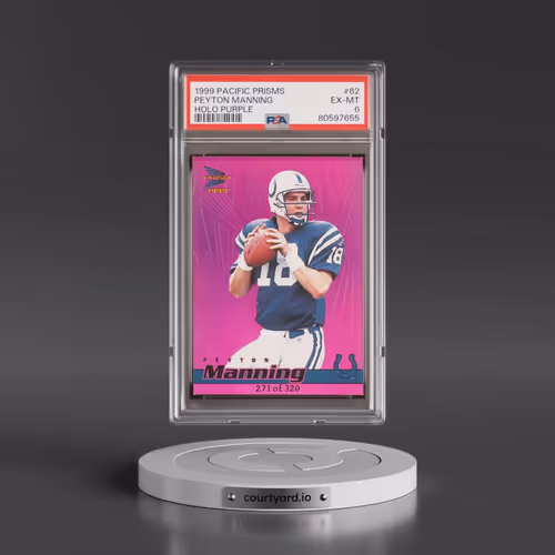 1999 Pacific Prisms #62 Peyton Manning - Holo Purple (PSA 6 EX-MT)