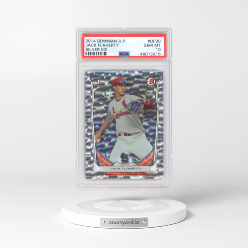 2014 Bowman Draft Picks #DP30 Jack Flaherty - Silver Ice (PSA 10 GEM MINT)