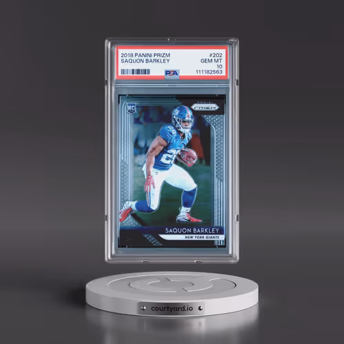 2018 Panini Prizm #202 Saquon Barkley (PSA 10 GEM MINT)