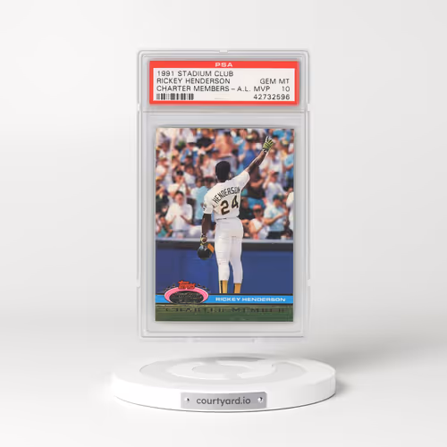 1991 Stadium Club Charter Members Rickey Henderson - A.L. MVP (PSA 10 GEM MINT)