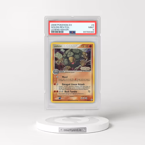 2006 Pokémon EX Legend Maker #6 Golem - Reverse Foil (PSA 9 MINT)