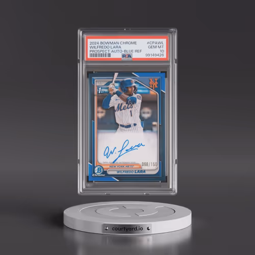 2024 Bowman Chrome Prospect Autographs #CPAWL Wilfredo Lara - Blue Refractor (PSA 10 GEM MINT)