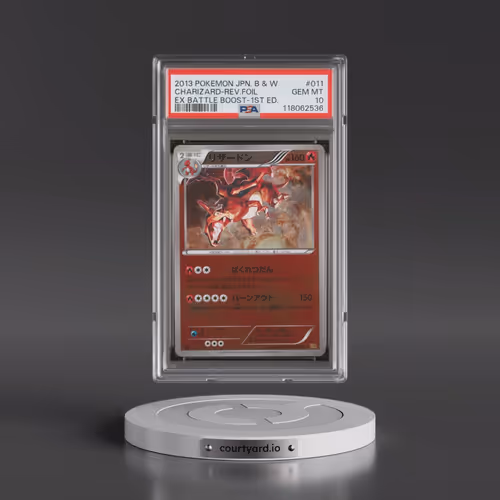 2013 Pokémon Black & White EX Battle Boost #011 Charizard - 1st Edition Reverse Foil (PSA 10 GEM MIN