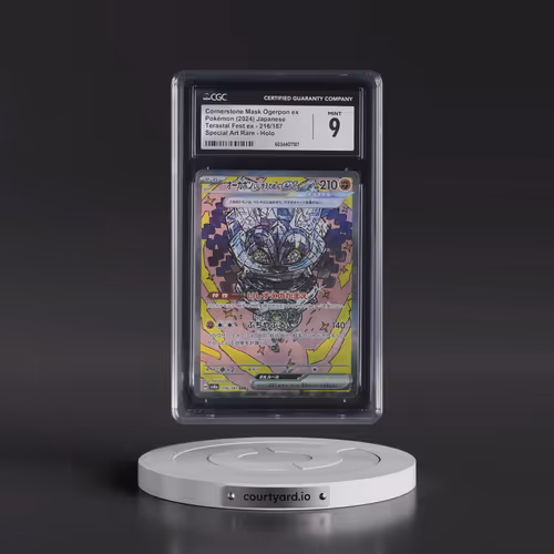 2024 Pokémon Sv8a-Terastal Fest EX #216 Cornerstone Mask Ogerpon EX - Holo Special Art Rare (CGC 9 M