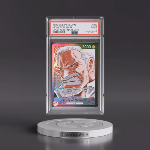 2022 One Piece Japanese OP02-Paramount War #002 Monkey D. Garp - Alternate Art (PSA 9 MINT)