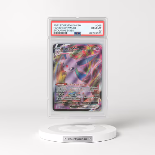 2021 Pokémon Sword & Shield Evolving Skies #065 Espeon Vmax - Full Art (PSA 10 GEM MINT)