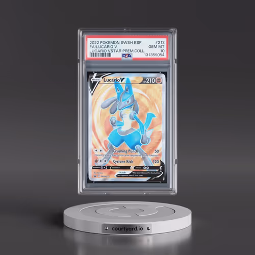 2022 Pokémon Swsh Black Star Promo #213 Lucario V - Holo Full Art Lucario Vstar Premium Collection (