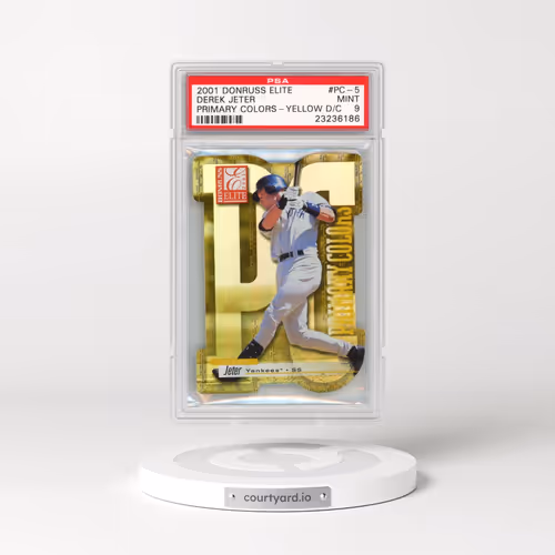 2001 Donruss Elite Primary Colors #PC-5 Derek Jeter - Yellow D/C (PSA 9 MINT)