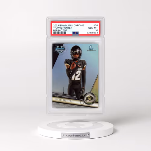2023 Bowman University Chrome #36 Travis Hunter - Refractor (PSA 10 GEM MINT)