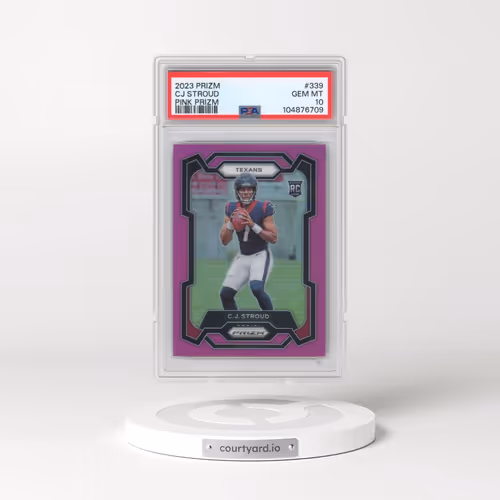 2023 Panini Prizm #339 CJ Stroud - Pink Prizm (PSA 10 GEM MINT)