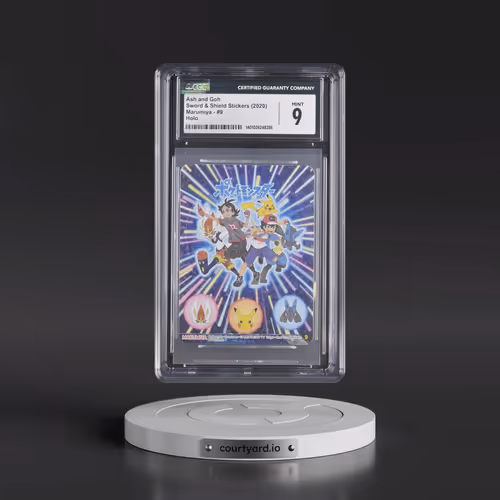 2020 Sword & Shield Stickers (Marumiya 2020) - Japanese #9 Ash & Goh - Holo (CGC 9 MINT)
