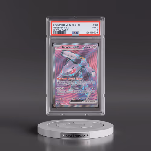 2025 Pokémon Blk EN-Black Bolt #161 Genesect EX - Holo Ultra Rare (PSA 9 MINT)