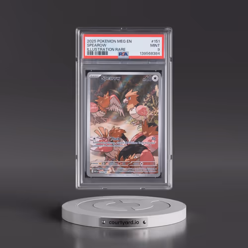 2025 Pokémon Meg EN-Mega Evolution #151 Spearow - Illustration Rare (PSA 9 MINT)