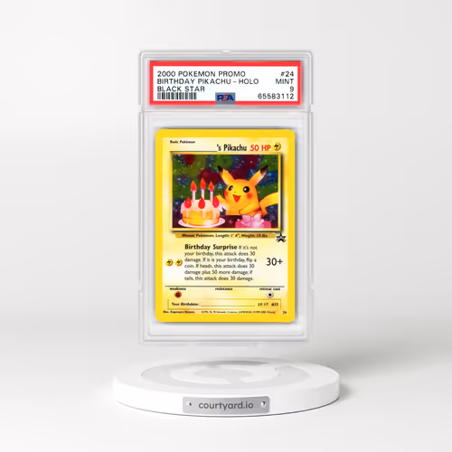 2000 Black Star Promo #24 Birthday Pikachu - Holo (PSA 9 MINT)