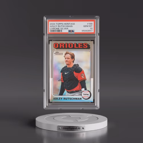 2024 Topps Heritage #188 Adley Rutschman - Chrome-Silver (PSA 10 GEM MINT)