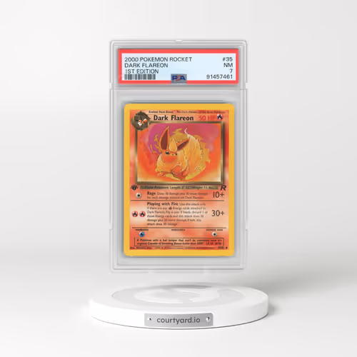 2000 Pokémon Rocket #35 Dark Flareon - 1st Edition (PSA 7 NM)