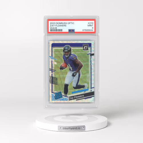 2023 Panini Donruss Optic #210 Zay Flowers - Wave (PSA 9 MINT)