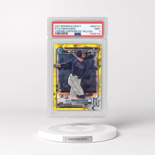 2021 Bowman Draft Chrome Sapphire Edition #BDC191 Kyle Manzardo - Yellow (PSA 9 MINT)