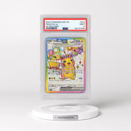 2024 Pokémon Ssp EN-Surging Sparks #219 Pikachu EX - Holo Ultra Rare (PSA 9 MINT)
