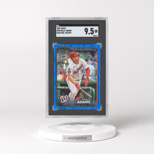 2024 Topps #395 Riley Adams - Blue Foil (SGC 9.5 MINT+)