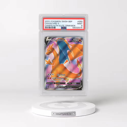 2020 Pokémon Swsh Black Star Promo #050 Charizard V - Holo Champion's Path Elite Trainer Box (PSA 9
