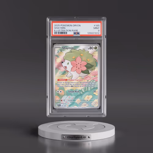 2025 Pokémon Dri EN-Destined Rivals #185 Shaymin - Illustration Rare (PSA 9 MINT)