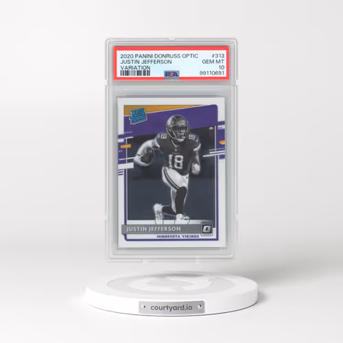2020 Panini Donruss Optic #313 Justin Jefferson - Variation (PSA 10 GEM MINT)