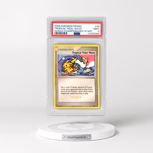 2006 Pokémon World Championships Promo #36 Tropical Tidal Wave - Staff (PSA 9 MINT)