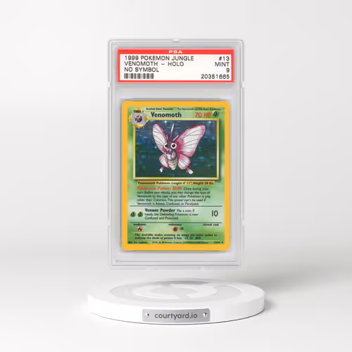 1999 Jungle #13 Venomoth - Holo No Symbol (PSA 9 MINT)