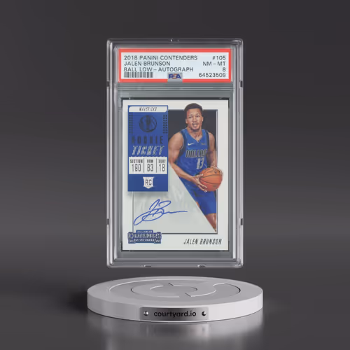 2018 Panini Contenders #105 Jalen Brunson - Autograph (PSA 8 NM-MT)