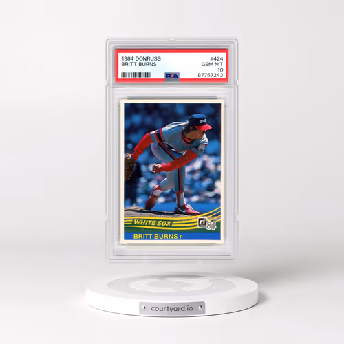 1984 Donruss #424 Britt Burns (PSA 10 GEM MINT)