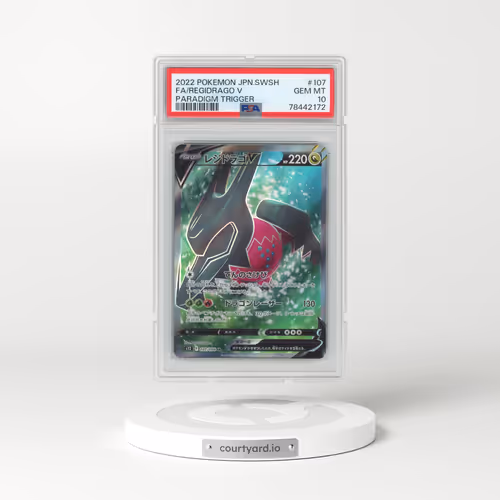 2022 Pokémon Sword & Shield Paradigm Trigger #107 Regidrago V - Holo Full Art (PSA 10 GEM MINT)